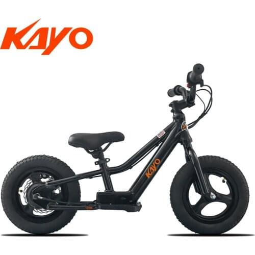 KAYO Electric Bicycle For Children 120W 20N.M Fat Tyre 24V 2.6Ah Lithium Balance Bike Battery Beach Ebike 12TR 16tr Black