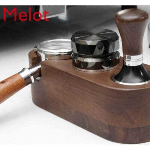 European-Style Simple Coffee Tamper Wooden Coffee Tamper Stand Coffee Machine Supporting Equipment Coffee Tamper Pad Handle