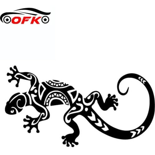 Gecko Animal Car Sticker Bumper Creative Car Decoration Car Sticker Personality Pvc Waterproof Decal Black/white, 17cm*9cm