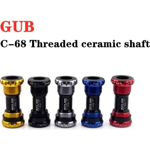 GUB thread BB shaft ceramic Palin for Shimano hollow sprocket mountain road bike bicycle shaft68-73MM