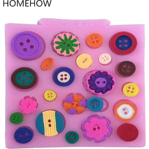 Homehow Brand 1PC/Lot 100% Food Grade Button Silicone Cake Mold Fondant Decorative Mold Kitchen Accessories Baking Mold