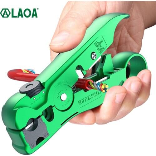 LAOA Flat or Round Wire Coax Coaxial Stripping Tool Universal Cable Stripper Cutter Wire Stripping Tool for Network