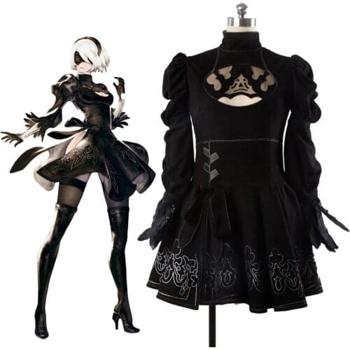 Custom Made NieR: Automata YoRHa No.2 Type B (2B) Cosplay Costume Any Size