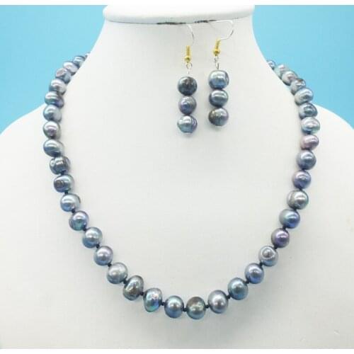 Exquisite, 9MM natural baroque seawater pearl necklace. Give friend very beautiful gift 18"