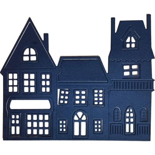 Village House Metal Cutting Dies Stencil Scrapbooking DIY Album Stamp Paper Card Embossing Decor Craft New Dies for 2021