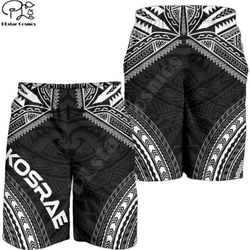 PLstar Cosmos Polynesian Kosrae Island 3D Printed Fashion Men‘s/Women Summer Casual Colorful Shorts Beach Short Pants Style-2