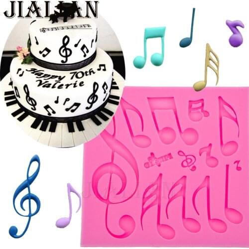 Music Notes lace Silicone mould Biscuit,Cake,Fondant,Cookie,Paste,Chocolate Molds DIY Cake Decoration Baking Tools T0550
