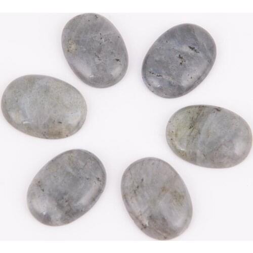 Natural Labradorite Cabochon Beads Gray Spectrolite Protective Stones Bead for Men Women Jewelry Making Bracelet Necklace J171