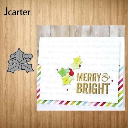 New Design Metal Cutting Dies Christmas Leaves Craft Stencil Diy Scrapbooking Handmade Card Make Shape Album Decoration Model