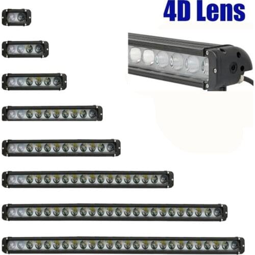 5 8 11 13 17 20 27 30 40 42 Inch 4D Single Row Led Light Bar 12V Car Accessories For 4x4 Jeep Ford Toyota Suv ATV 10W Leds 24V