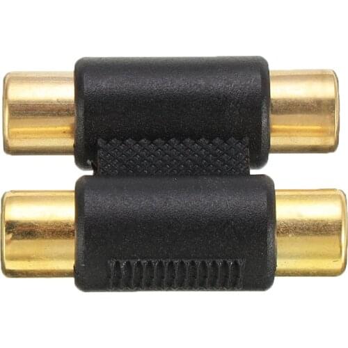RCA Phono Twin Coupler Phono Coupler Video Connector Plug Socket Double Dual 2 Head RCA Female To Female Audio Connector Adaptor
