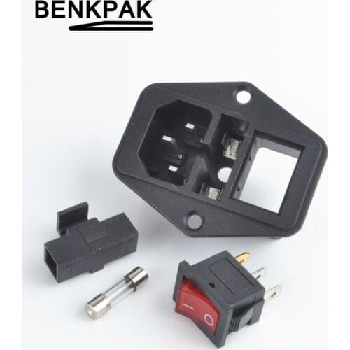AC power socket+rocker switch,fuse switch,ac inlet Connector ac socket