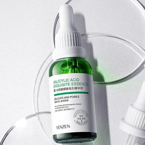 Salicylic Acid Face Serum Anti-Aging Shrink Pore Whitening Moisturizing Essence Face Cream Dry Skin Care 30ml
