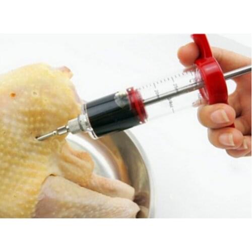 High Quality Barbecue Meat Syringe Marinade Syringe Turkey Chicken Flavor Syringe Kitchen Cooking Syringe Accessories Gadgets