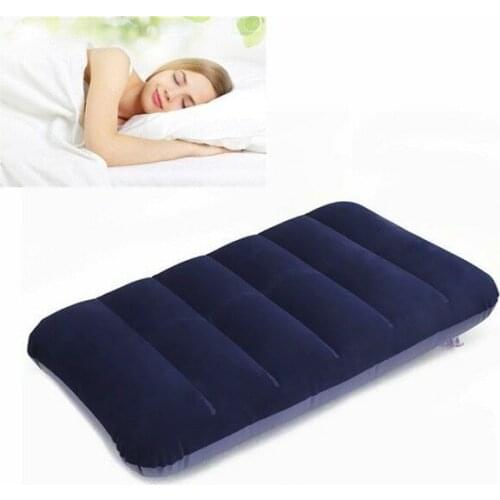 Hot Sale Foldable Blue Pillow Outdoor Travel Sleep Solid Pillow Air Inflatable Cushion Fr Break Rest