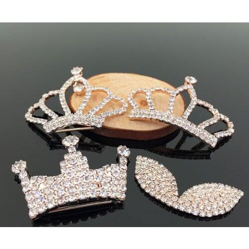 Rhinestone Crystal Crown Design Alloy Button embellishment For Wedding/Phone/Hair Accessories