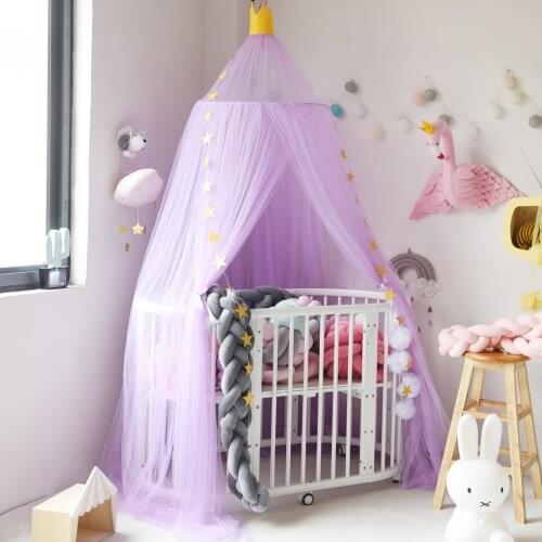 High Quality Hanging Kids Baby Bedding Dome Bed Canopy Mosquito Net Bedcover Curtain For Baby Kids Reading Playing Home Decor
