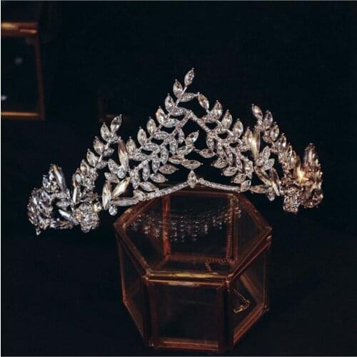 Women Bridal Princess Crystal Tiaras Crowns Headband Rhinestone Wedding Party Prom Accessiories Hair Jewelry Decor