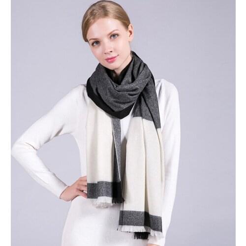 100% Cashmere Scarf Women 2021 Brand Winter Pashm Shawls and Wraps Ladies Vintage Pashmina Echarpe Warm Pure Cashmere Scarves