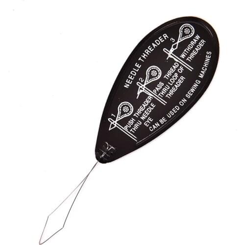 1PCS New Aluminum Needle Threader Letter Hand Machine Stitch Insertion Sewing Tool