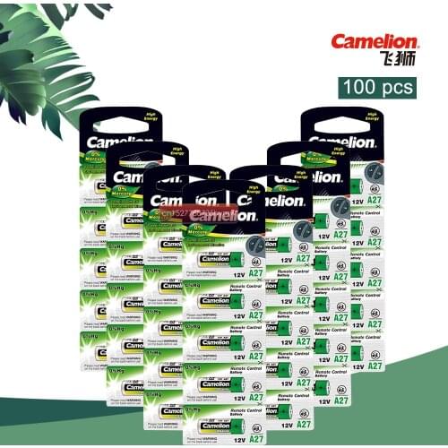 100pcs/lot Camelion 12V 27A MN27 27A L828 A27 Super Alkaline battery For Doorbell Remote Control Flashlight Etc