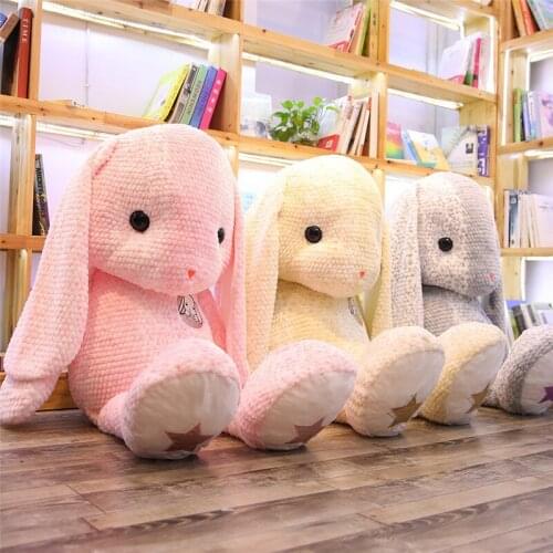 130cm Big Rabbit Plush Toys Stuffed Animals Soft Plush Long Ear Rabbit Pillow Toys Kids Toys Birthday Valentine Gifts