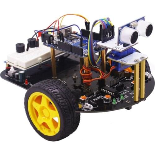 Yahboom 2WD Multi-functional 2 in1 Smartduino DIY Robot R3 Starter Car Kit For Programming Education