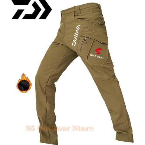 2021 Daiwa Breathable Waterproof Mens Fishing Pants Camouflage Hiking Hunting Camping Outdoor Wear Winter Thick Fishing Clothes