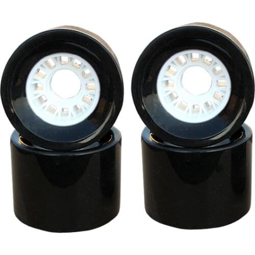 4pcs Black Skateboard Wheels Long Board PU Wheel 78A 70mm Wheel for Long Board Skateboard