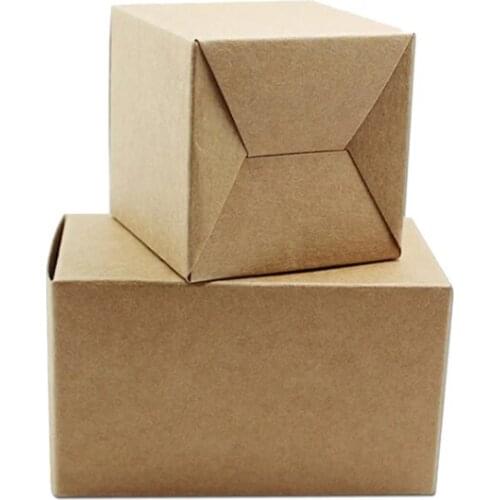 50pcs/lot-8*8*8cm White Black Kraft Gift Box For Cosmetic Bottle Jar Handmade Soap Storage