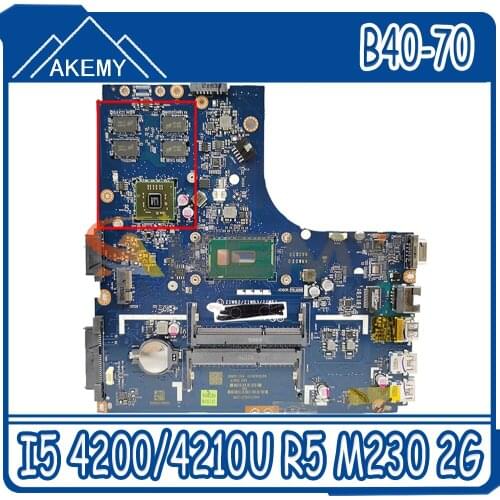 Akemy ZIWB2/ZIWB3/ZIWE1 LA-B091P For Lenovo B40-70 N40-70 Laptop Motherboard CPU I5 4200/4210U R5 M230 2G DDR3 100% Test Work