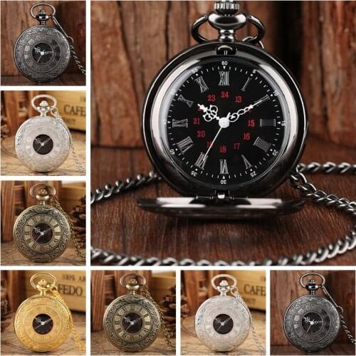 8 Types Antique Retro Roman Numerals Display Quartz Pocket Watch Cheap Price Necklace Pendant Clock Christmas Xmas Best Gifts