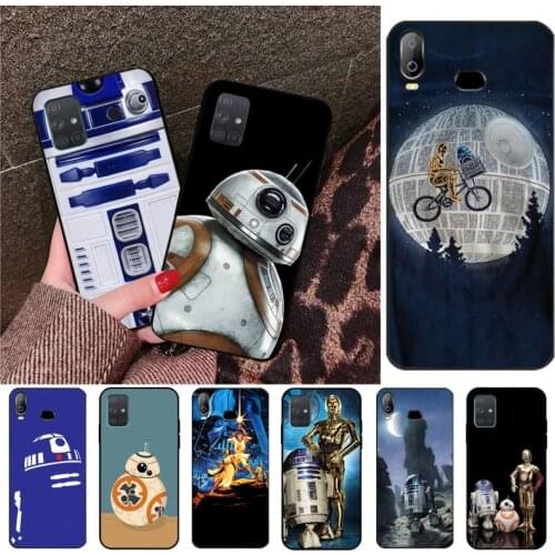 CUTEWANAN R2D2 Moon Custom Photo Soft Phone Case For Samsung Galaxy A01 A11 A31 A81 A10 A20 A30 A40 A50 A70 A80 A71 A91 A51