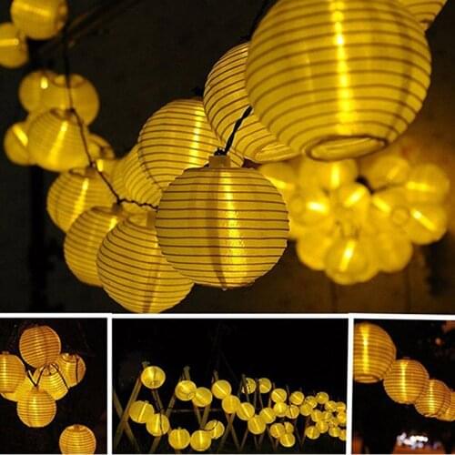 2018 Colorful 20 pieces LED Luminaria Solar String Light Decoration Holiday Lighting String New Year Outdoor Night Light