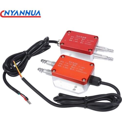 1PCS Sensor 4-20mA Wind Differential Pressure Transmitter Fan Pressure Air Pipe Pressure Difference 4-20mA