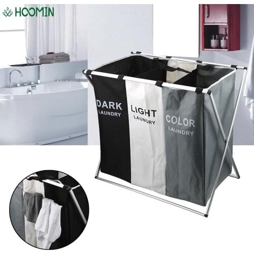 Laundry Basket Organizer Large Collapsible 2/3 Grid Sorter Dirty Clothes Storage Basket X-Shape Collapsible Home Laundry Hamper