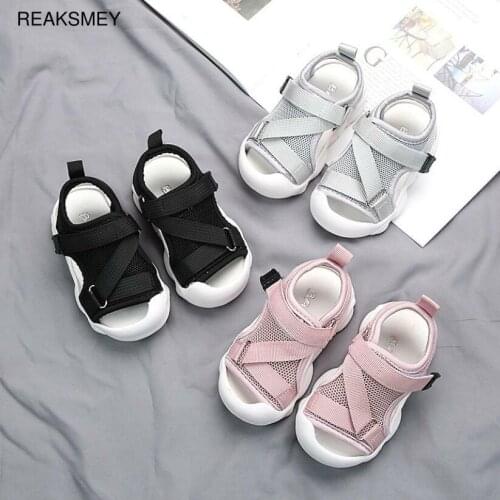 Summer Kids Mesh Sandals Baby Girls Casual Shoes Children Beach Sandals Boys Brand Black Shoes Fashion Sport Sandals Size 21-30
