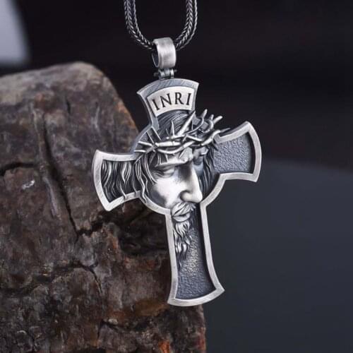 Vintage Jesus Cross Necklace for Women 2020 New Metal Religion Pendants&Necklaces Engagement Wedding Jewelry Gifts