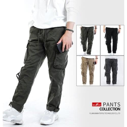 BAPAI Mens Multi Pocket Military Jeans Casual Training Plus Size Cotton Breathable Army Camouflage Cargo Pants