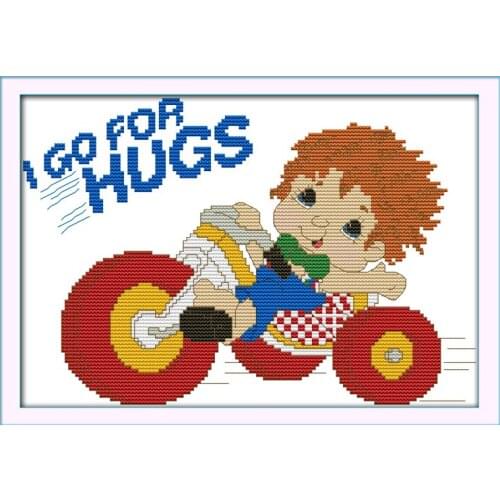 Curly doll cross stitch kit 14ct 18ct count canvas stitches embroidery DIY handmade needlework plus