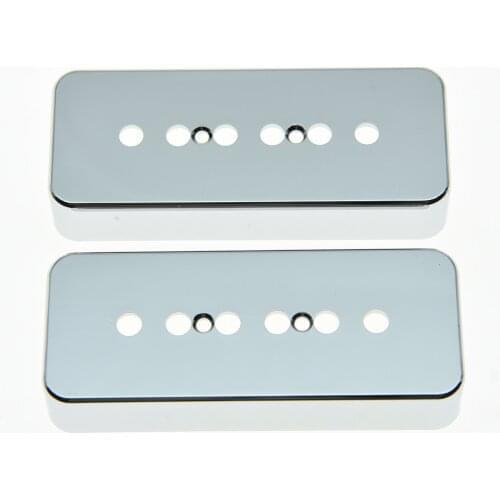 KAISH Set of 2 Plastic Chrome LP Soap bar Guitar Pickup Covers P90 Cover fits LP