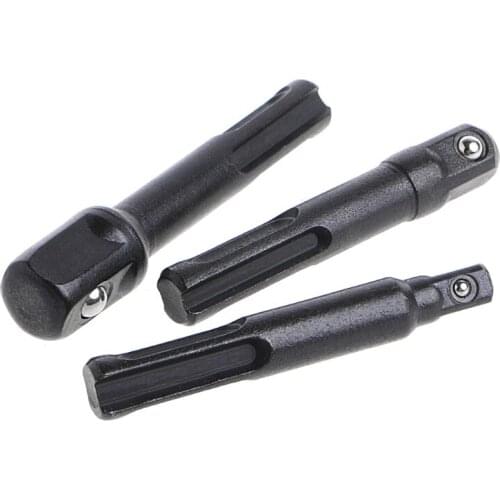 3 Pcs SDS Plus Drill Socket Driver Set 1/4\" / 3/8\" 1/2\" Chuck Adaptor L4MB