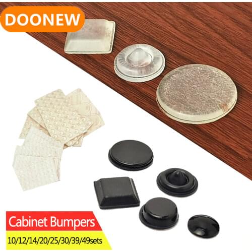 2 Sizes Wall Stickers Self Adhesive Buffer Bumper Toilets Drawer Door Cabinets Anti Collision Rubber Non Slip Silicone Feet Pad