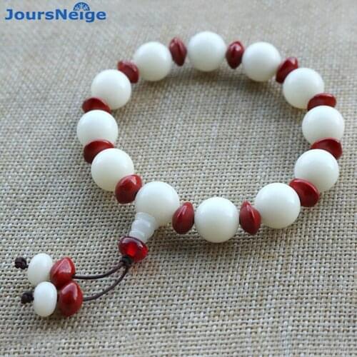 Wholesale Natural Bodhi Bracelets With Red Beans Bodhi Bracelet Couple Buddha Bead Hand String JoursNeige Fashion Jewelry