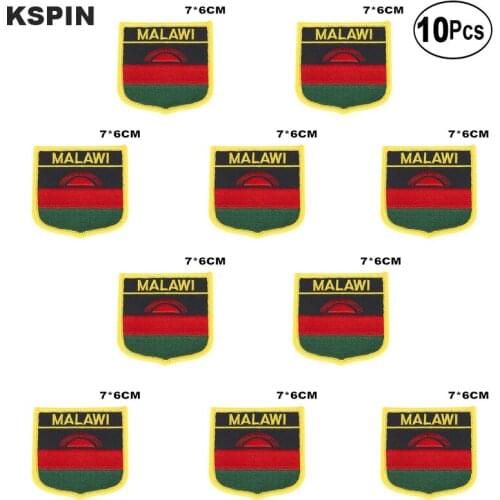 Malawi Flag Embroidery Patches Iron on Saw on Transfer patches Sewing Applications for Clothes in Home&Garden