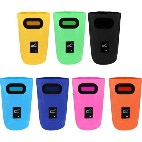 15L Collapsible Silicone Buckets, Compact Portable Folding Handy Water Bucket Container for Camping Backpacking Beach Garden
