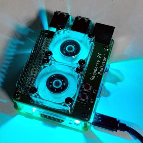 Smart LED Dual Cooling Fan Module GPIO Expansion Board compatible for Raspberry Pi 4 Model B 3B+/3B/4B