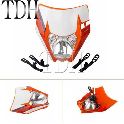 Universal Motorcycle Headlight Fairing Dirt Bike Motocross Dual Sport Head Light For EXC SX SXF XC MX SMR Enduro Supermoto