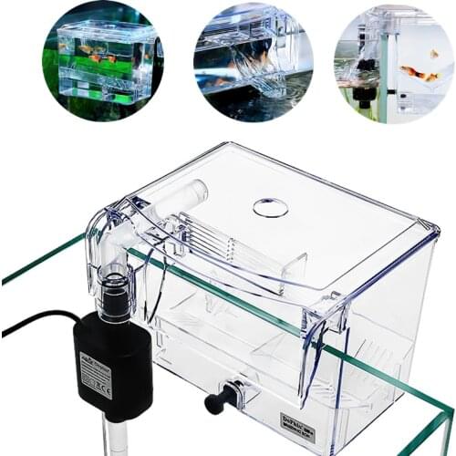 Hanging Aquarium Breeding Hatchery House External Breeding Isolation Box Pump Fish Tank Accessories