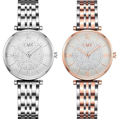 Pointer Womens Watches Ladies Stars Steel Band Quartz Wristwatches